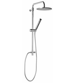 AIRTECH-AXIA sprchový sloup k napojení na baterii, hlavová, ruční sprcha, chrom