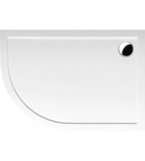 RENA R sprchová vanička z litého mramoru, čtvrtkruh 120x90cm, R550, pravá,bílá
