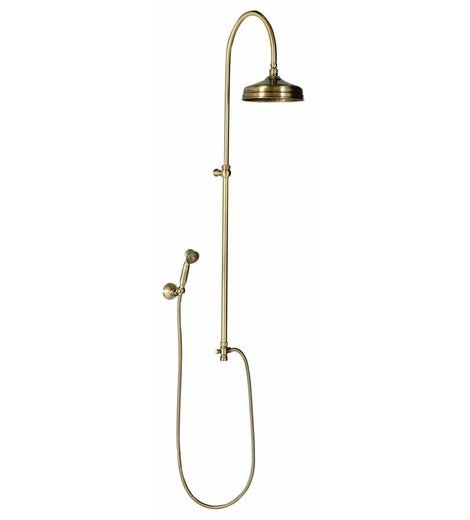 ANTEA sprchový sloup k napojení na baterii, hlavová, ruční sprcha, bronz