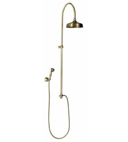 ANTEA sprchový sloup k napojení na baterii, hlavová, ruční sprcha, bronz SET026