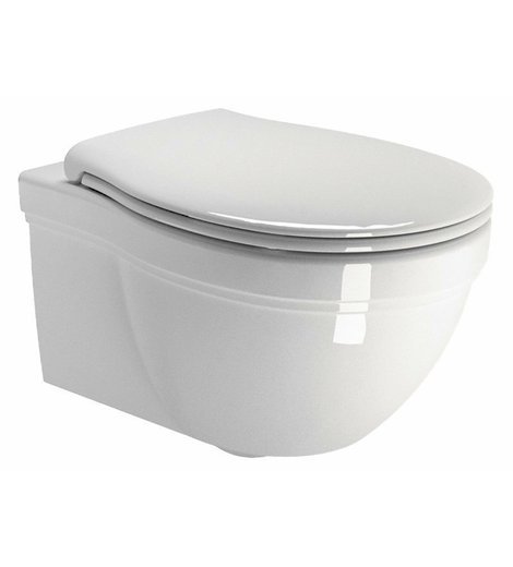 CLASSIC závěsná WC mísa, 37x55cm, bílá ExtraGlaze