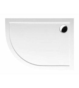 RENA R sprchová vanička z litého mramoru,čtvrtkruh 100x80cm, R550, pravá, bílá 76511