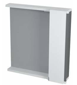 PULSE galerka s LED osvětlením, 75x80x17cm, pravá, bílá/antracit PU078-3034