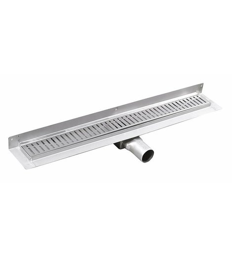 MANUS ONDA nerezový podlahový žlab s roštem, ke stěně, L-650, DN50