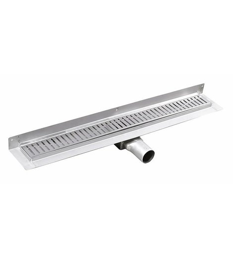 MANUS ONDA nerezový podlahový žlab s roštem, ke stěně, L-750, DN50