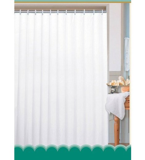 Sprchový závěs 180x180cm, polyester, bílá
