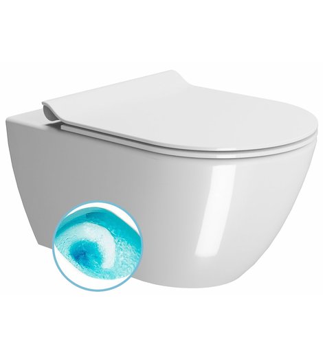 PURA závěsná WC mísa, Swirlflush, 36x55cm, bílá ExtraGlaze