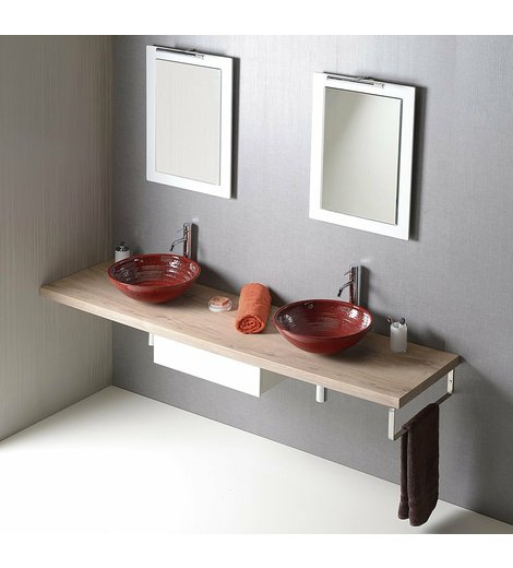 AVICE deska pod umyvadlo 190x50cm, tl.5cm, dub Rover