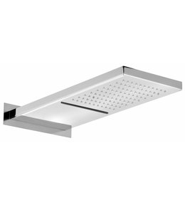 Nástěnná hlavová sprcha s kaskádou, 500x200mm, nerez lesk