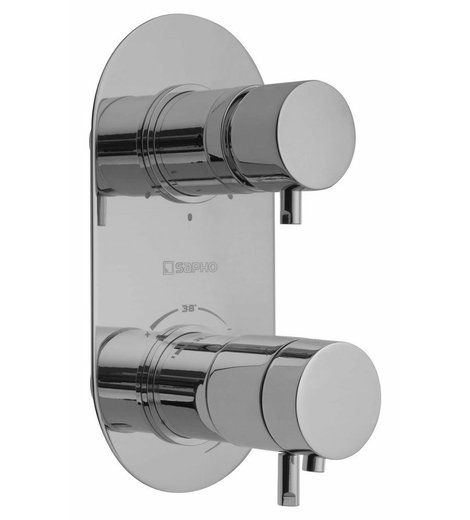 RHAPSODY podomítková sprchová termostatická baterie, 3 výstupy, chrom