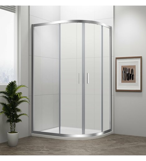 EASY čtvrtkruhová sprchová zástěna 1000x800mm, L/R, čiré sklo