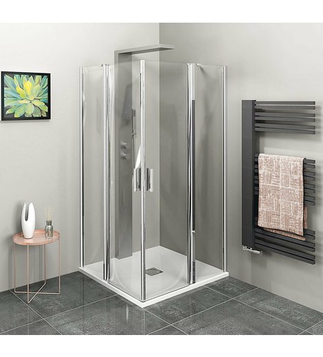 ZOOM čtvercová sprchová zástěna 900x900mm, čiré sklo