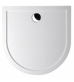 ISA 100 sprchová vanička z litého mramoru, půlkruh 100x100cm, bílá 72888