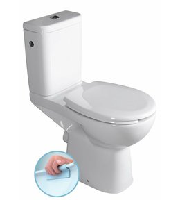 HANDICAP WC kombi zvýšený sedák, Rimless, zadní odpad, bílá K11-0221