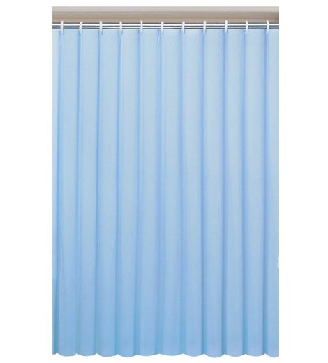 Sprchový závěs 180x180cm, vinyl, modrá