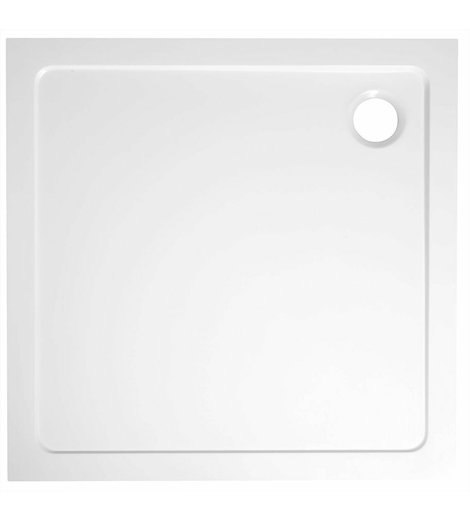 TECMI sprchová vanička z litého mramoru, čtverec 80x80cm, bílá