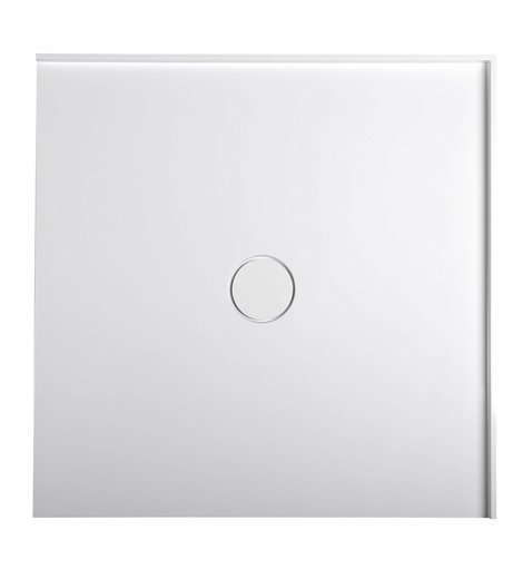 MIRAI sprchová vanička z litého mramoru, čtverec 80x80x1,8cm, bílá