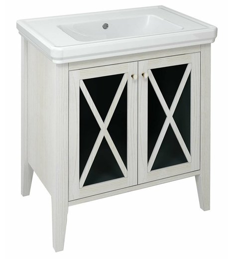 CROSS umyvadlová skříňka 70x81x47cm, starobílá