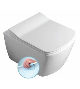 GLANC závěsná WC mísa, Rimless, 37x51,5cm, bílá GC321