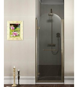ANTIQUE sprchové dveře otočné, 800mm, levé, ČIRÉ sklo, bronz GQ1280LC