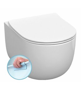 FLO závěsná WC mísa, Rimless, 37x54cm, bílá 311101