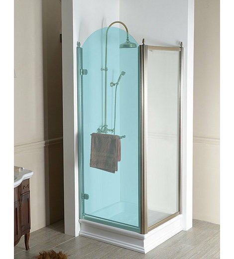 ANTIQUE boční stěna 800mm, ČIRÉ sklo, bronz