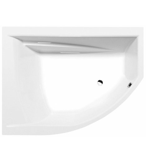 TANDEM L asymetrická vana 170x130x50cm, bílá