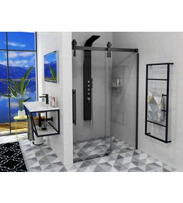 VOLCANO BLACK sprchové dveře 1800 mm, čiré sklo GV1418