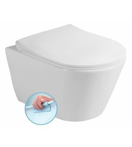 AVVA závěsná WC mísa, Rimless, 35,5x53cm, bílá 100314