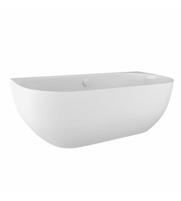 PAGODA nástěnná vana litý mramor 170x85x58cm, bílá