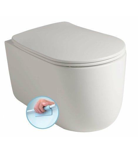 NOLITA závěsná WC mísa, Rimless, 35x55cm, bílá