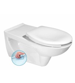 HANDICAP závěsná WC mísa prodloužená 37,5x73cm, Rimless, bílá K670-002