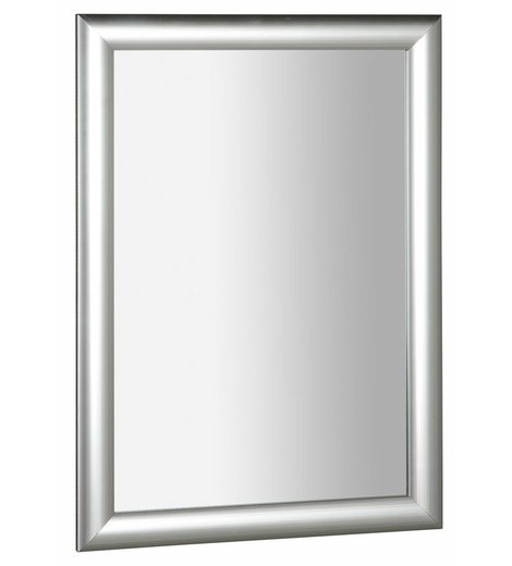 ESTA zrcadlo v dřevěném rámu 58x78cm, stříbrná s proužkem