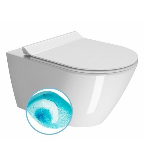 KUBE X závěsná WC mísa, Swirlflush, 36x55cm, bílá ExtraGlaze