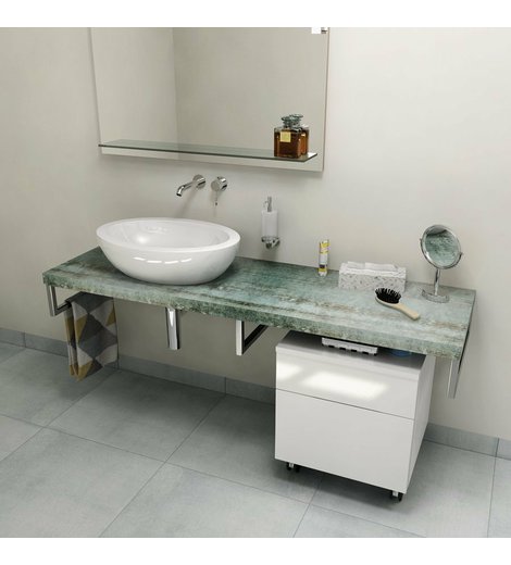 AVICE deska pod umyvadlo 140x50cm, tl.5cm, aquamarine