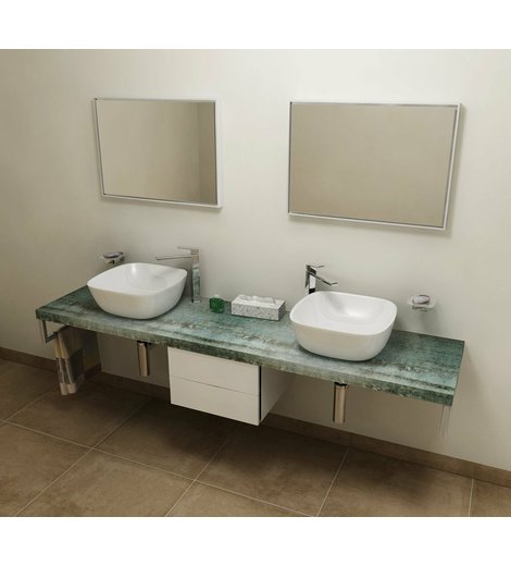 AVICE deska pod umyvadlo 220x50cm, tl.5cm, aquamarine