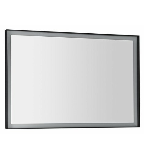 SORT zrcadlo s LED osvětlením 100x70cm, černá mat