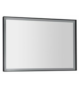 SORT zrcadlo s LED osvětlením 100x70cm, černá mat ST100