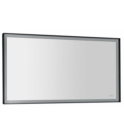 SORT zrcadlo s LED osvětlením 120x70cm, černá mat