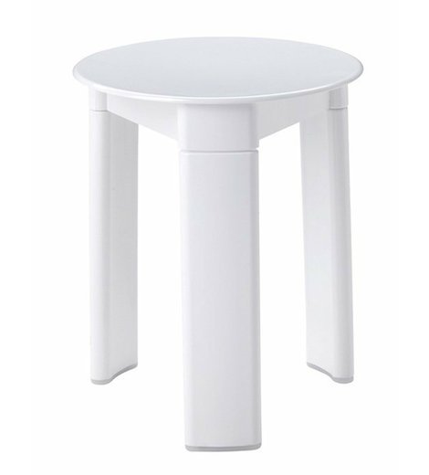 TRIO koupelnová stolička, průměr 33x40cm, bílá