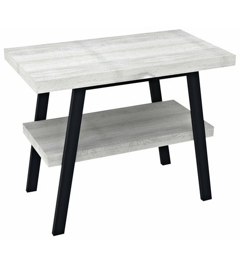 TWIGA umyvadlový stolek 80x72x50 cm, černá mat/dub starobílý