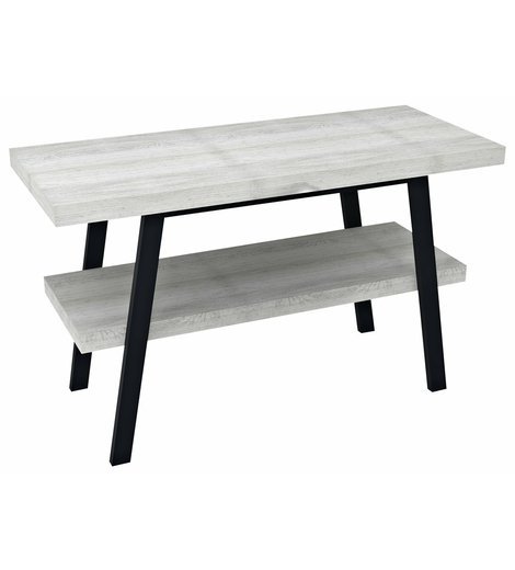 TWIGA umyvadlový stolek 130x72x50 cm, černá mat/dub starobílý
