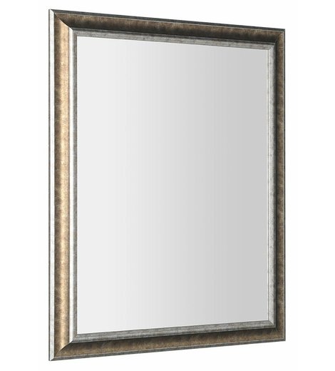 AMBIENTE zrcadlo v dřevěném rámu 72x92cm, bronzová patina