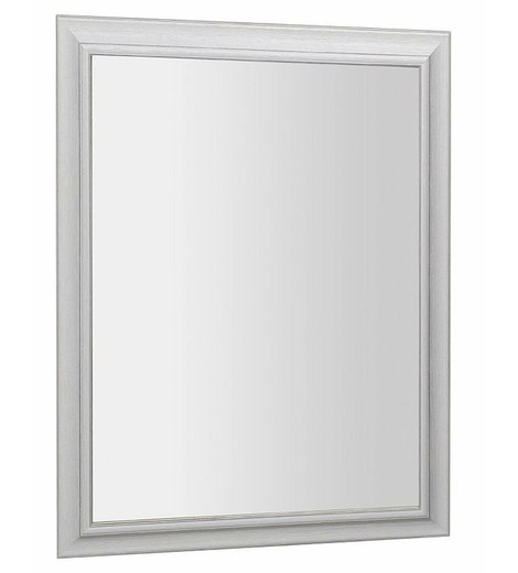 AMBIENTE zrcadlo v dřevěném rámu 72x92cm, starobílá