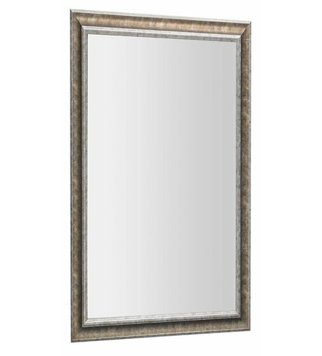 AMBIENTE zrcadlo v dřevěném rámu 62x102cm, bronzová patina