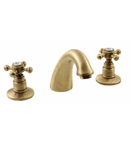 ANTEA tříprvková umyvadlová baterie s výpustí, bronz