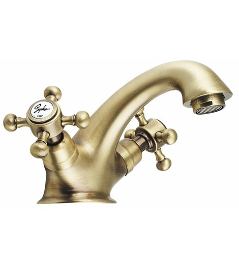 ANTEA stojánková umyvadlová baterie s výpustí, bronz