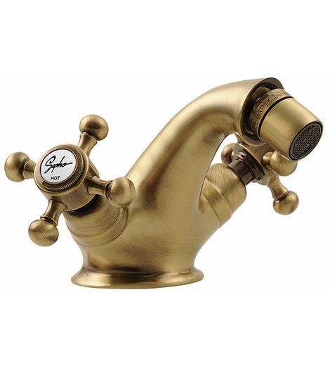 ANTEA stojánková bidetová baterie s výpustí, bronz