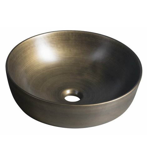 PRIORI keramické umyvadlo na desku, Ø 41,5cm, bronz