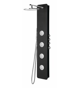 SPIRIT ROUND termostatický sprchový panel nástěnný, 250x1550mm, černá 71251